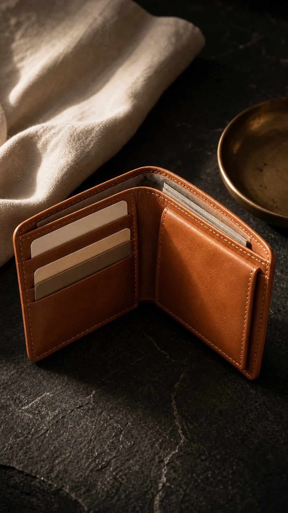 Bifold Tan Leather Wallet